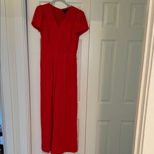 J. Crew Red Wide Leg Jumpsuit